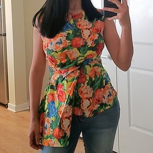 Nwt zara floral blouse size small